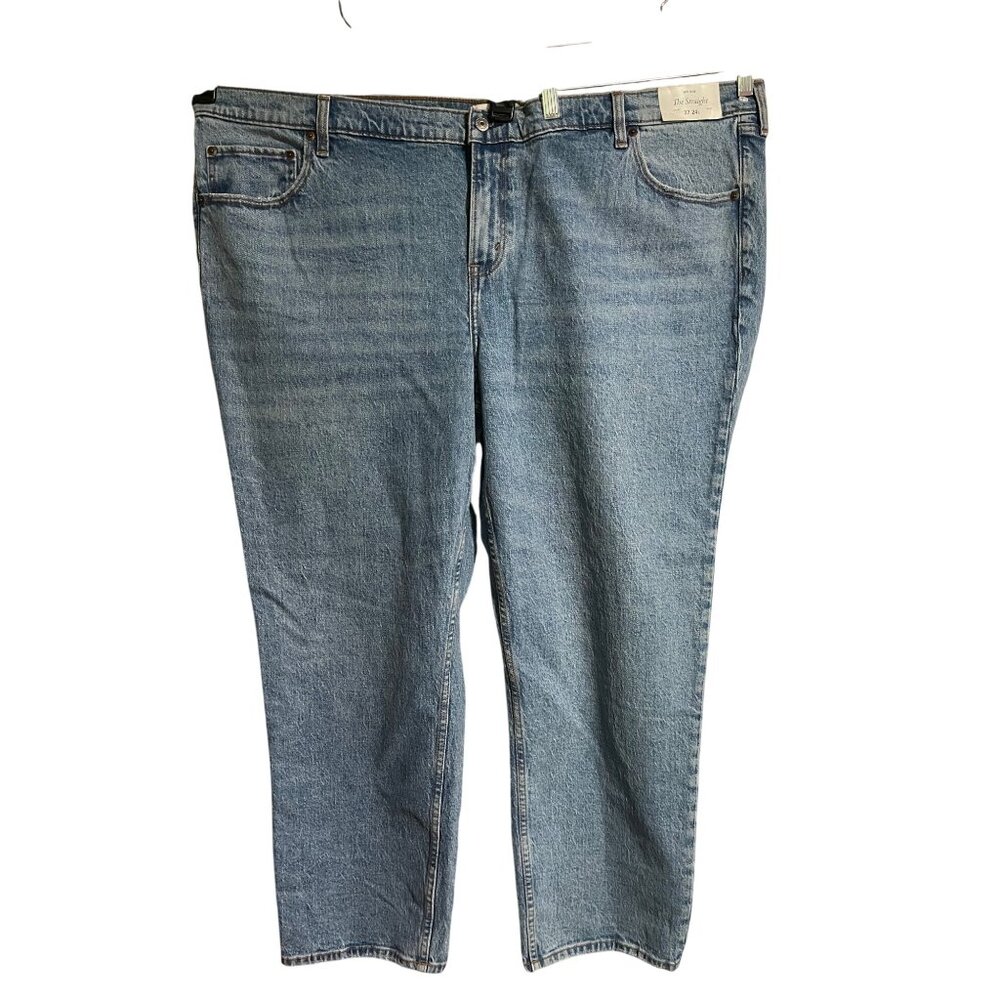 Abercrombie & Fitch Womens Mid Rise Straight Jeans Plus Size 24 Short